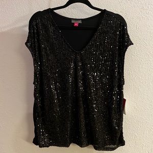 Vince Camuto sheer sparkly T-Shirt! 🖤